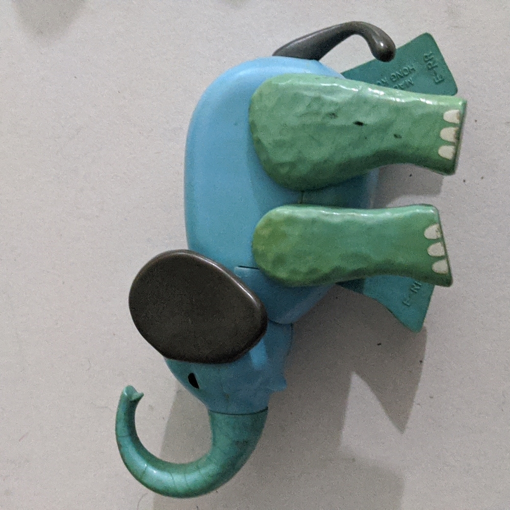 Wooden aqua blue elephant wood toy baby child toddler toy